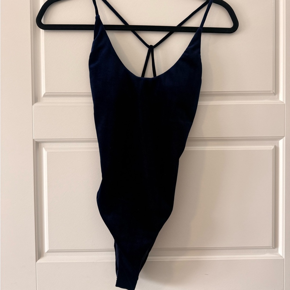 Navy Strappy One-Piece Bodysuit